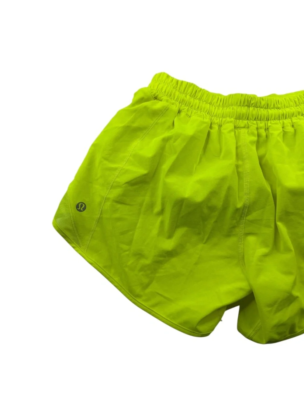 Lululemon Hotty Hot Short II Long 4” Run Shorts Lime Pop